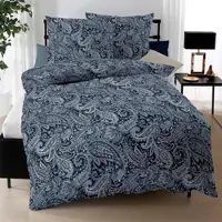 Kaeppel Interlock Jersey Bettwäsche Glory 155x220 cm + 80x80 cm | saphir - blau
