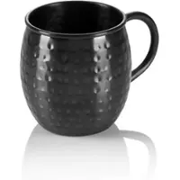 WAS Germany Moscow Mule Set, 0,45 ltr., Ø 8,5 cm, Höhe 10 cm, schwarz, gehämmert, Set á 2 Stück, Chromnickelstahl, PVD-Beschichtung