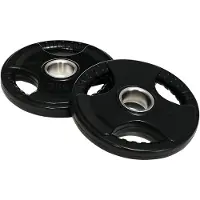 SPORTNOW Hantelscheibe Metall Gummi Schwarz 24L x 24B x 3,5H cm