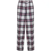 SF Women SK083 | Damen Tartan Lounge Pants - Farbe: White-Pink Check - Größe: XL