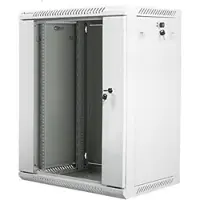 Lanberg WF01-6415-10S, Wandmontiertes Regal, 15U, 60 kg, 24 kg, Grau
