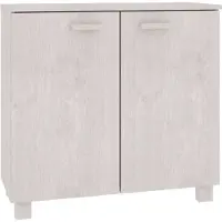 vidaXL Sideboard HAMAR Weiß 85x35x80 cm Massivholz Kiefer