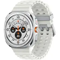Samsung Galaxy Watch Ultra - 47 mm - Titanweiß - intelligente Uhr mit Marineband - Gummi - weiß - Bandgröße: S/M/L - Anzeige 3.73 cm (1.5")