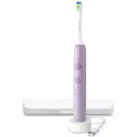 Philips 4100 series 4100 HX4043/49 Wiederaufladbare Zahnbürste, Erwachsener, Schallzahnbürste, Zahnfleischpflege, 31000 Bewegungen pro Minute, Lila, 2 min, 4 x 30 sec