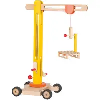 Gollnest & Kiesel Goki Holzkran - Baustellen Spielzeug - 64 cm