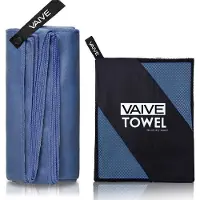 VAIVE Handtuch aus Mikrofaser - Strandtuch 100x200 - Badetuch - Reisehandtuch Schnell trocknend - Blau