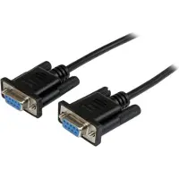 StarTech.com 1m DB9 RS232 Seriell Nullmodemkabel - Bu/Bu - Schwarz, Schwarz, 1 m, DB-9, DB-9, Weiblich, Weiblich