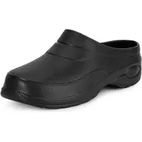 Ladeheid Damen und Herren leichte Eva Clogs Gartenclogs Gartenschuhe KL037(Schwarz, 46)