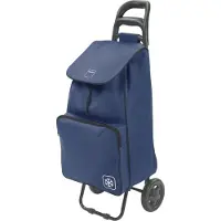 Metaltex 415280008 Shopping - Trolley KROKUS 50 Liter, blau, mit Kühltasche / Einkaufswagen / Rollwagen