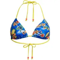 Superdry für Damen. W3010397A Triangel-Bikinioberteil mit blauen Trägern (L), Strandbekleidung, Recyceltes Polyester, Nachhaltig