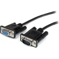 StarTech.com Serielles DB9 RS232 Verlängerungskabel 50cm- DB9 RS 232 Kabel Verlängerung - St/Bu, Schwarz, 0,5 m, DB-9, DB-9, Männlich, Weiblich