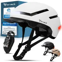 MIVELO Nova Fahrradhelm - Mit Front- und Rücklicht - Optimale Sichtbarkeit und Sicherheit