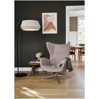 Nordlux Bogenlampe Dicte, creme / amber, für Wohn- / Esszimmer, Textil / Stoff / Seide, Skandinavisch, Stehlampe
