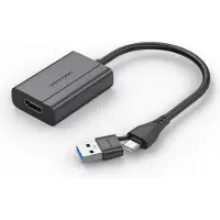 Vention ACYHB, USB-C + USB-A, HDMI, 0,15 m, Grau