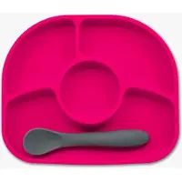 Bblüv Anti-spill Teller & Löffel, Rosa