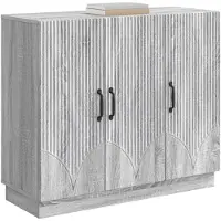 vidaXL Sideboard Sonoma-Grau 89 x 34,5 x 77 cm Holzwerkstoff