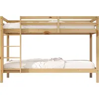 Sunny Jip Etagenbett aus Holz in Naturfarben | Kinderbett für 2 Kinder Ohne Matratzen | Stockbett in 208 x 97 x 140cm | Für Matratzengröße: 90 x 200 cm