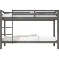 Sunny Jip Etagenbett aus Holz in Grau | Kinderbett für 2 Kinder Ohne Matratzen | Stockbett in 208 x 97 x 140cm | Für Matratzengröße: 90 x 200 cm