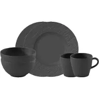 Villeroy & Boch Frühstücks-Geschirrset "Manufacture Rock Fruehstuecksset" Premium Porzellan