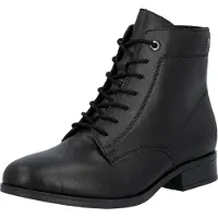 Rieker Schnürstiefelette , Damen, Gr. 40, wärmend, schwarz, Lederimitat, Basic, Schuhe Schnürstiefelette, Klassik-Stiefelette, Schnürboots mit Reißverschluss