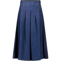 Cartoon A-Linien-Rock "A-Linien-Rock mit Taschen", Damen, Gr. 38, blau (dunkelblau denim), Einsatz: 83% Lyocell CLY. 17% Baumwolle CO., Röcke A-Linien-Rock