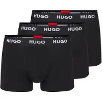 HUGO für Herren. 50469786 3er Pack 3 Logo Stretch Boxershorts schwarz (XXL), Heimtextilien, Baumwolle