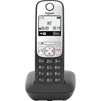 Gigaset A690, Analoges Telefon, Kabelloses Mobilteil, Freisprecheinrichtung, 100 Eintragungen, Anrufer-Identifikation, Schwarz
