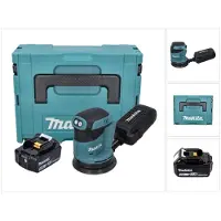 Makita DBO 180 F1J Akku Exzenterschleifer 18 V 125 mm + 1x Akku 3,0 Ah + Makpac - ohne Ladegerät