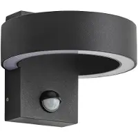 LUCANDE LED-Außenwandleuchte Nirella, schwarz, CCT, Sensor Nirella, schwarz, Metall, Modern, Wandleuchte außen