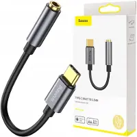 Baseus L54, Schwarz, Grau, USB C, 3.5mm, Männlich, Weiblich, Gerade