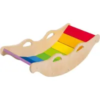 Playtive Balancewippe aus massivem Birkensperrholz in Regenbogenfarben ab 2