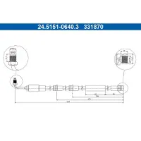 Ate Bremsschlauch 24.5151-0640.3 für Audi A3 Sportback TT