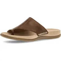 Gabor Zehentrenner, Keilabsatz, Sommerschuh, Dianette mit kontrastfarbiger Stickerei