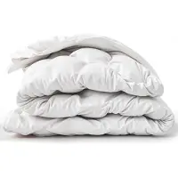 THE WHITE STONE Winterdecke 200x220 cm 400 g | Warme und Weiche Füllung aus Soft-Vlies | Gesteppte Bettdecke aus Hypoallergener Weißer Mikrofaser