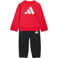 Adidas Trainingsanzug SPORTSWEAR "ESSENTIALS KIDS", Babys, Gr. 98, rot (pure ruby, weiß), Obermaterial: 70% Baumwolle, 30% Polyester, Sportanzüge Trainingsanzug