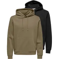 Only & Sons Sweatshirt / Hoodie Connor in Schwarz / braun | Gr.: S