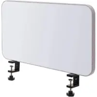 Proregal Tisch-Whiteboard | HxBxT 60x35x3 cm | Stoff Grau | Büro-Sichtschutz Trennwand Schreibtisch Magnettafel Pinnwand