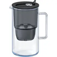 AQUAPHOR Glass Maxfor+ Mg, Pitcher-Wasserfilter, 2,5 l, Schwarz, Transparent
