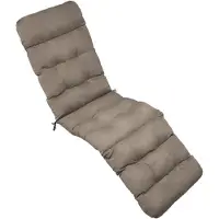 Beautissu Bequeme Liegenauflage Deckchair, 200x50x8 cm, Taupe
