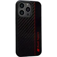Audi Sport Handyhülle iPhone 16 Plus Stoßabsorbierende Hülle schwarz Carbon | Gr.: onesize