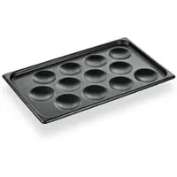 WAS Germany - GN Muffinblech 1/1 mit PTFE Antihaftbeschichtung, für 12 Muffins, Ø 8,5 cm, Aluminium