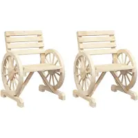 vidaXL Gartenstühle 2 Stk. 58x58x78,5 cm Massivholz Tanne
