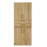 Möbel Kraft Aktenschrank mit Massivholzfront SOLIDLine , weiß , Maße (cm): B: 80 H: 198,2 T: 40.0