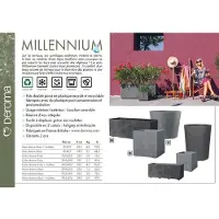 Deroma Pflanzkasten Millennium Kunststoff 99 cm Anthrazit mit Ablauflöchern