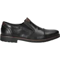 Rieker Herren Slipper klassischer Leder Halbschuh zum Reinschlüpfen 13950, Größe:43 EU, Farbe:Schwarz