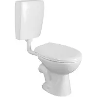 Creavit Kombi-WC, Betätigungsplatte 4,5/6l, Abgang waagerecht, weiß