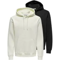 Only & Sons Sweatshirt / Hoodie Connor in Schwarz / creme | Gr.: L