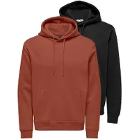 Only & Sons Sweatshirt / Hoodie Connor in Schwarz / rot | Gr.: XL