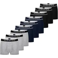 Schiesser Retro Short / Pant 95/5 Organic Cotton in Schwarz / dunkelblau / grau | Gr.: M