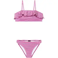 Protest Bikini Mädchen PRTStripes JR Bandeau Punch Pink-Größe 164